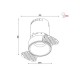 Точковий світильник Kloodi KD-GIRON134 TR 12W 3K 38D WH/REF-BK LED 840Lm IP20 чорний