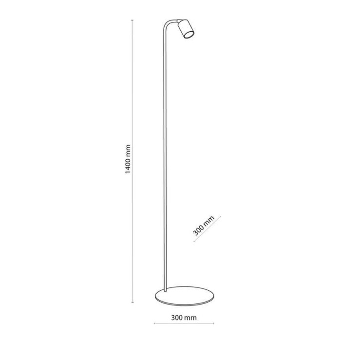 Торшер TK Lighting 16192 Nex GU10 1x10W IP20 черный