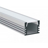 LED профіль накладний. Розсіювач PC морозний в комплекті. 2м KLOODI KLP1612 2
