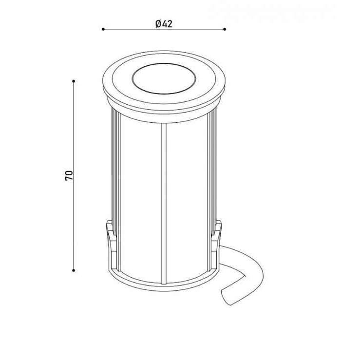 Светильник грунтовой KLOODI KDGL-ROD42 2W 3K 15D Светильник грунтовой KLOODI KDGL-ROD42 2W 3K 15D