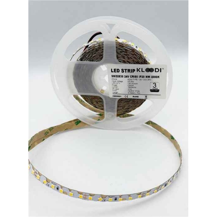 LED Лента S-TYPE 12W 120LED 4000K 1800LM IP20 24V KLOODI KDS-TYPE-120-12W-4K-24V