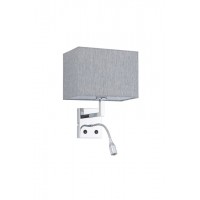 Бра, настенный светильник Nowodvorski 11793 Hotel Mood E27+LED 2x10W+2.2W 4000K IP20 серый