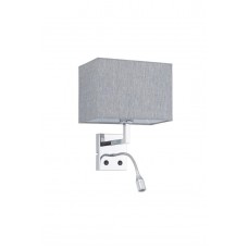 Бра, настенный светильник Nowodvorski 11793 Hotel Mood E27+LED 2x10W+2.2W 4000K IP20 серый