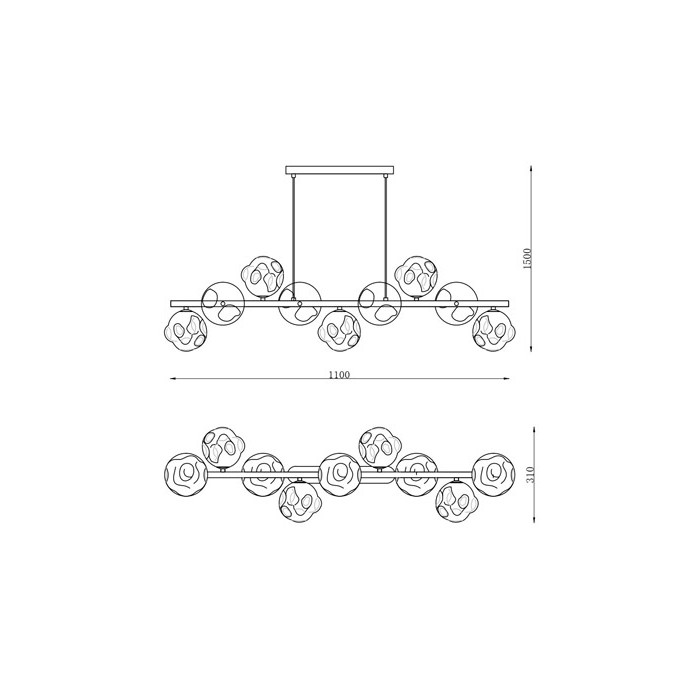 Люстра Laguna Lighting 28663-09 Люстра Laguna Lighting 28663-09