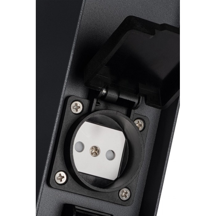 Уличный светильник с розеткой Kanlux 38770 Dasten G9 1x11W IP44 антрацит Уличный светильник с розеткой Kanlux 38770 Dasten G9 1x11W IP44 антрацит