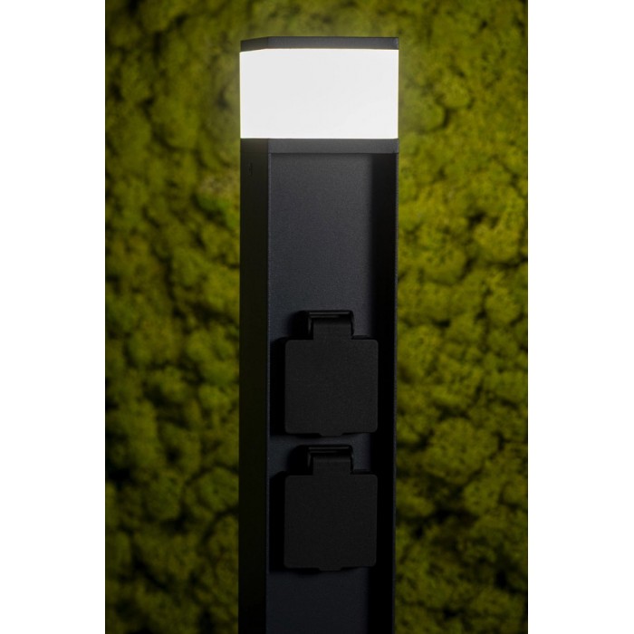 Уличный светильник с розеткой Kanlux 38770 Dasten G9 1x11W IP44 антрацит Уличный светильник с розеткой Kanlux 38770 Dasten G9 1x11W IP44 антрацит