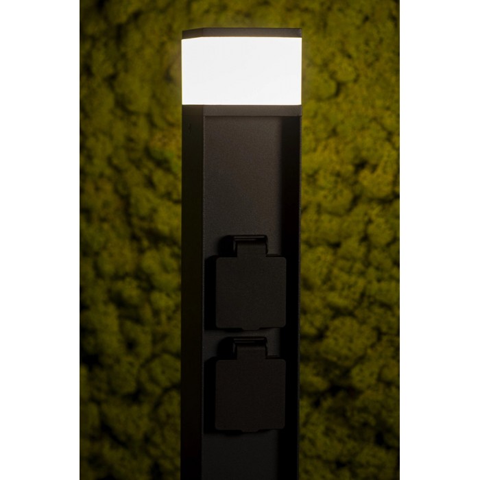 Уличный светильник с розеткой Kanlux 38770 Dasten G9 1x11W IP44 антрацит Уличный светильник с розеткой Kanlux 38770 Dasten G9 1x11W IP44 антрацит
