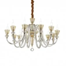 Люстра Ideal Lux 140612 Strauss E14 12x40W IP20 золота
