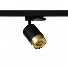 Трековий світильник Azzardo AZ6216 + AZ6228 Alia Track 3Line Base + Ring Black/Anodised Gold Трековий світильник Azzardo AZ6216 + AZ6228 Alia Track 3Line Base + Ring Black/Anodised Gold