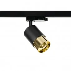 Трековий світильник Azzardo AZ6216 + AZ6229 Alia Track 3Line Base + Ring Black/Brushed Gold Трековий світильник Azzardo AZ6216 + AZ6229 Alia Track 3Line Base + Ring Black/Brushed Gold