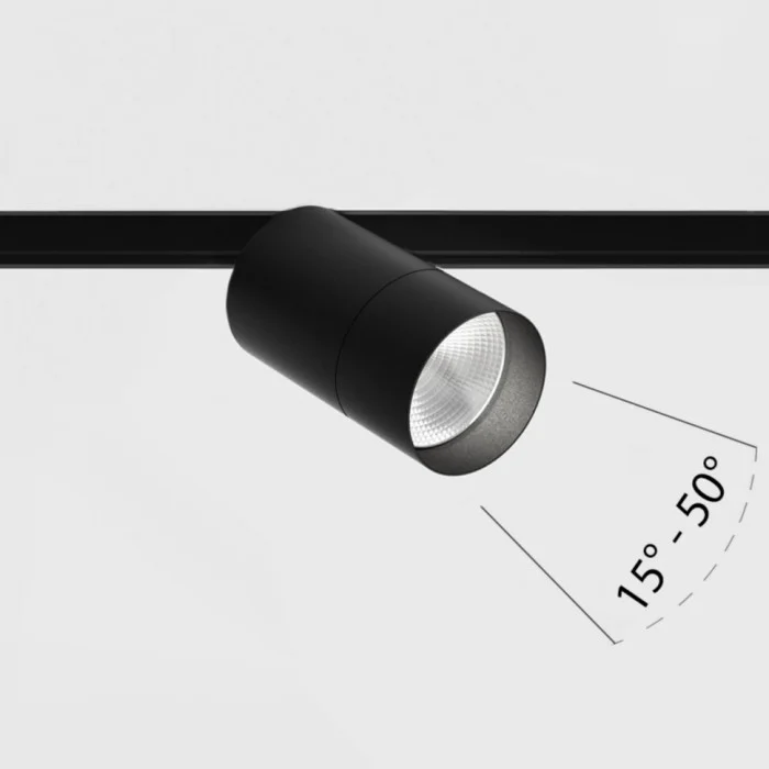 Прожекторный светильник LTX IN_LINE ZOOM DALI 4x, D52mm, H90mm, LED 13W, 3000K, черный (06.0599.13.930.BK.DALI.4x)