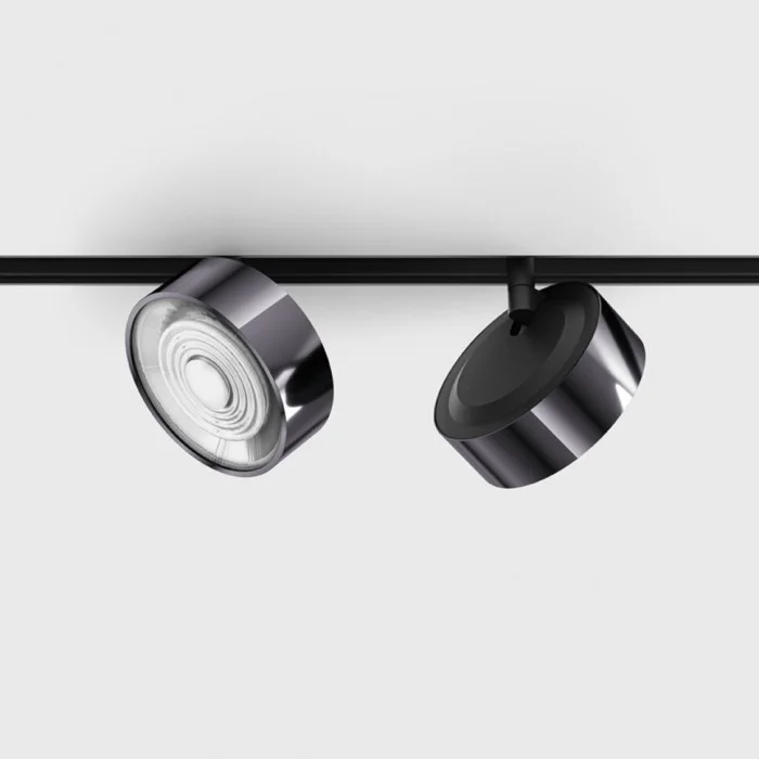 Прожекторный светильник LTX IN_LINE SOL, DALI 4x, D95mm, H33mm, LED 10.8W, 3000K, diamond black/черный (06.9533.14.930.DB/BK.DALI.4x)