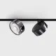 Прожекторный светильник LTX IN_LINE SOL, DALI 4x, D95mm, H33mm, LED 10.8W, 3000K, diamond black/черный (06.9533.14.930.DB/BK.DALI.4x)