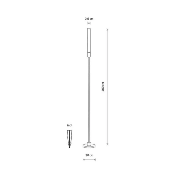 Світильник вуличний ландшафтний Nowodvorski 11545 Zola LED M 1x3W 3000K 100Lm IP54 чорний
