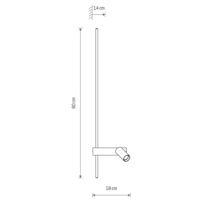 Бра, настінний світильник Nowodvorski 11578 Easy Left LED+GU10 MR11 11W+10W 3000K 450Lm IP20 білий