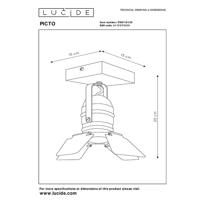 Спот - Lucide 17997/01/35 Picto