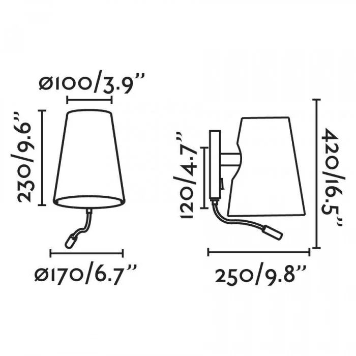 Бра - Faro 20032-88 LUPE Black/beige table lamp with reader Бра - Faro 20032-88 LUPE Black/beige table lamp with reader
