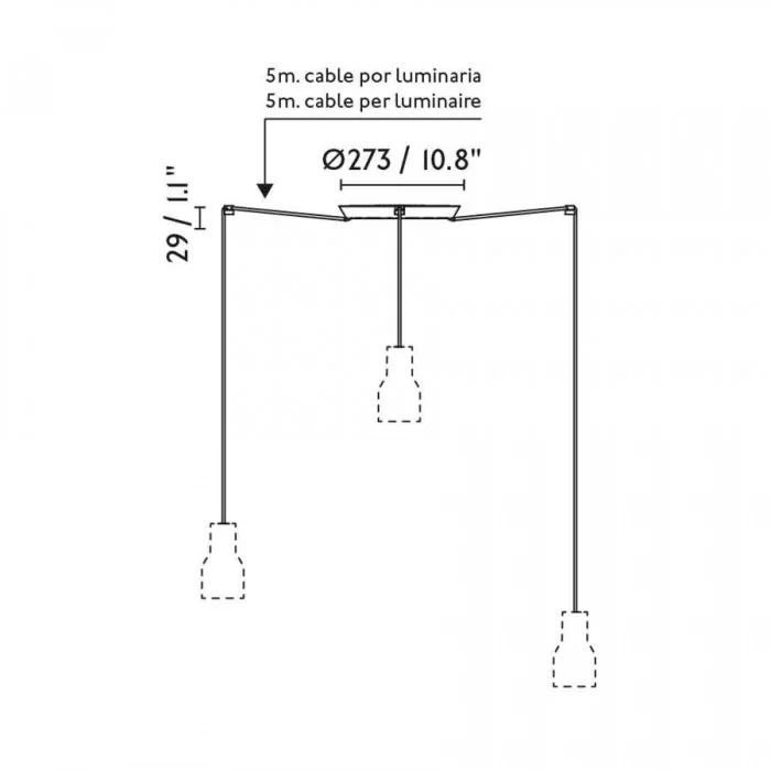 Люстра - Faro 64314-45-3L SAMBA 3L Black/yellow pendant lamp