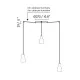 Люстра - Faro 64314-45-3L SAMBA 3L Black/yellow pendant lamp