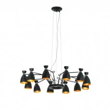 Люстра Faro 20048 Retro 12L Black and copper pendant lamp