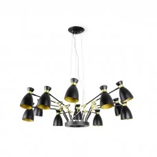 Люстра Faro 20051 Retro 12L Black and satin gold pendant lamp 12L