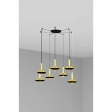 Люстра Faro 20161-7L Whizz 7L Golden/black pendant lamp
