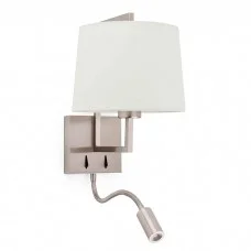 Бра Faro 20172-02 Frame Matt nickel/beige wall lamp with reader