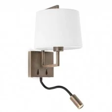 Бра Faro 20173-01 Frame Old gold/white wall lamp with reader
