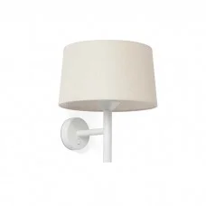 Бра - Faro 20222-150 Windsor Wall Lamp White Shade Linen 1xE27 Бра - Faro 20222-150 Windsor Wall Lamp White Shade Linen 1xE27