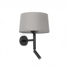 Бра - Faro 20223-129 Windsor Wall Lamp Con Lector Black Scr. Gray 1xE27 Бра - Faro 20223-129 Windsor Wall Lamp Con Lector Black Scr. Gray 1xE27