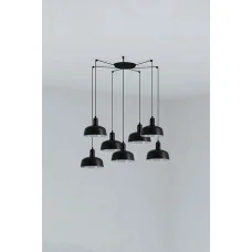 Люстра Faro 20340-141-7L Tatawin Pendant Lamp Shade Metal S Black 7xE27