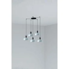 Люстра Faro 20340-142-5L Tatawin Pendant Lamp Scr. Metal S Blue Grayish 5xE