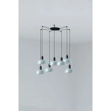 Люстра Faro 20340-142-7L Tatawin Pendant Lamp Scr. Metal S Blue Grayish 7xE