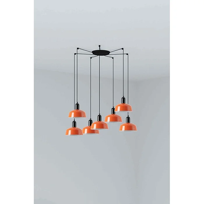 Люстра - Faro 20340-143-7L Tatawin Pendant Lamp Scr. Metal S Orange Red. 7xE2