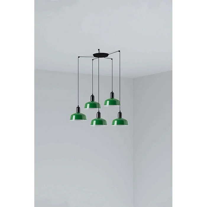 Люстра - Faro 20340-144-5L Tatawin Pendant Lamp Shade Metal S Green 5xE27