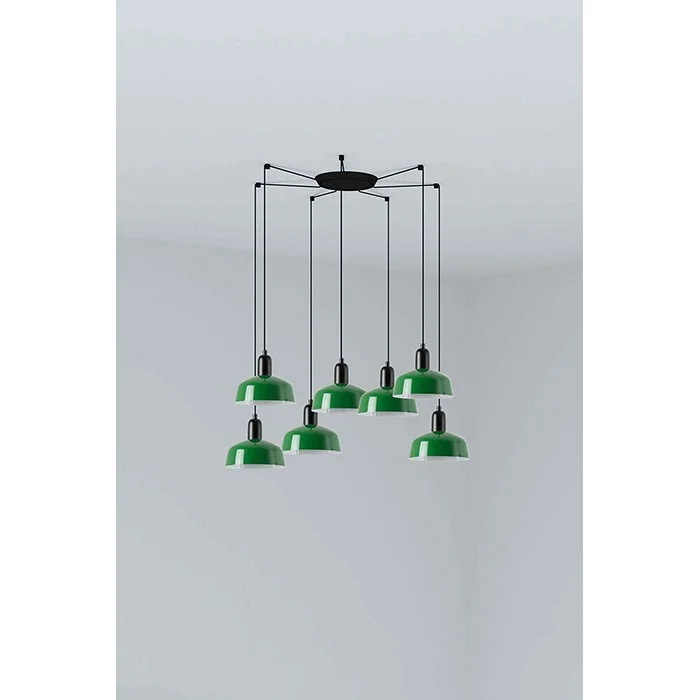 Люстра - Faro 20340-144-7L Tatawin Pendant Lamp Shade Metal S Green 7xE27