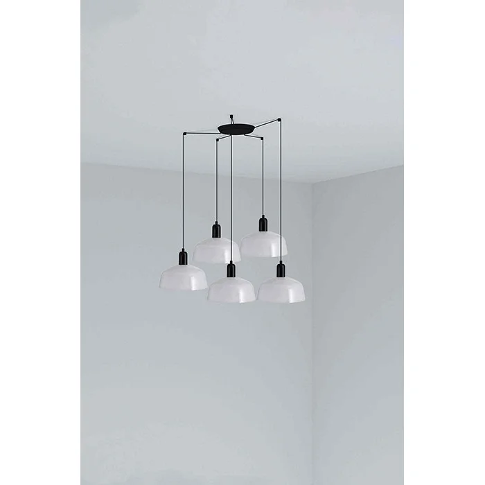 Люстра - Faro 20340-145-5L Tatawin Pendant Lamp Shade Metal M White 5xE27