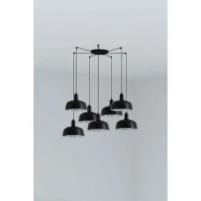 Люстра Faro 20340-146-7L Tatawin Pendant Lamp Shade Metal M Black 7xE27