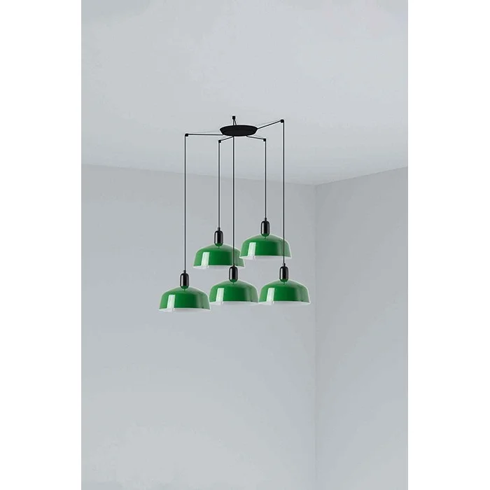 Люстра - Faro 20340-149-5L Tatawin Pendant Lamp Shade Metal M Green 5xE27