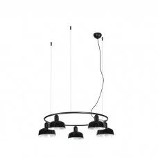 Люстра Faro 20343-141-5L Tatawin Pendant Lamp Cir. Shade Metal S Black 5xE2