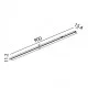 Светильник линейный MINI_LINE42 LINEA 900, L900mm, W15, 4mm, H11, 2mm, Bridgelux 18W, 1185Lm, 3000K, opal, CRI&90, IP 20, черный (07.9000.18.