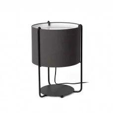 Настольная лампа Faro 24020-32 Drum Black/grey table lamp Настольная лампа Faro 24020-32 Drum Black/grey table lamp