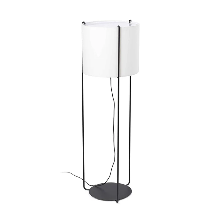 Торшер - Faro 24023-33 DRUM Black/beige floor lamp