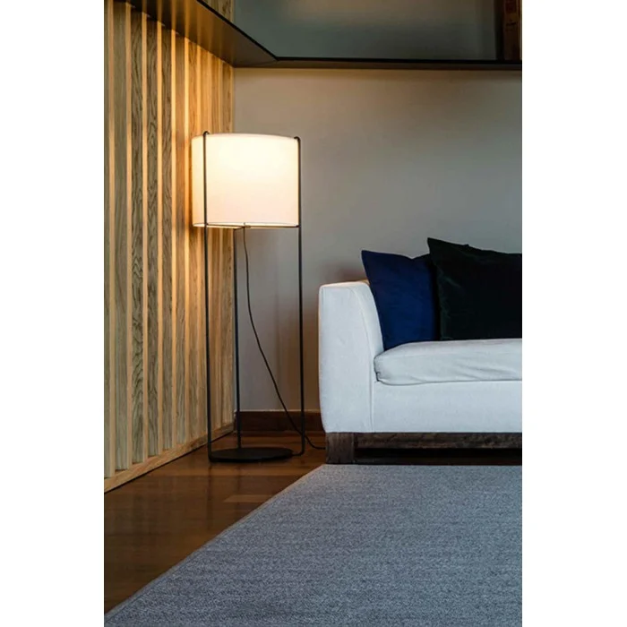 Торшер - Faro 24023-33 DRUM Black/beige floor lamp Торшер - Faro 24023-33 DRUM Black/beige floor lamp
