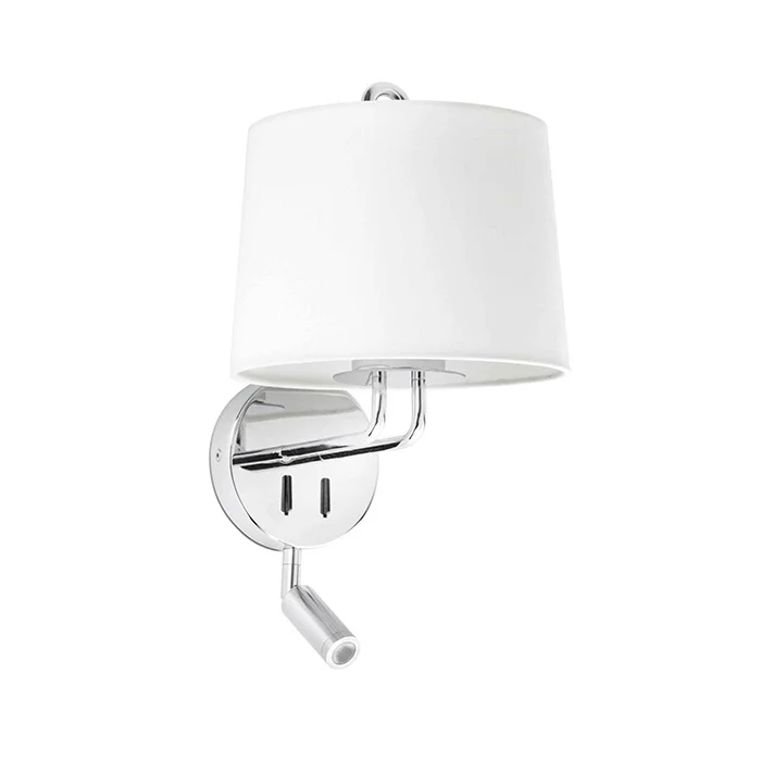 Бра - Faro 24033-01 MONTREAL Chrome/white wall lamp with reader