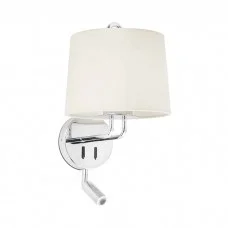 Бра - Faro 24033-02 MONTREAL Chrome/beige wall lamp with reader