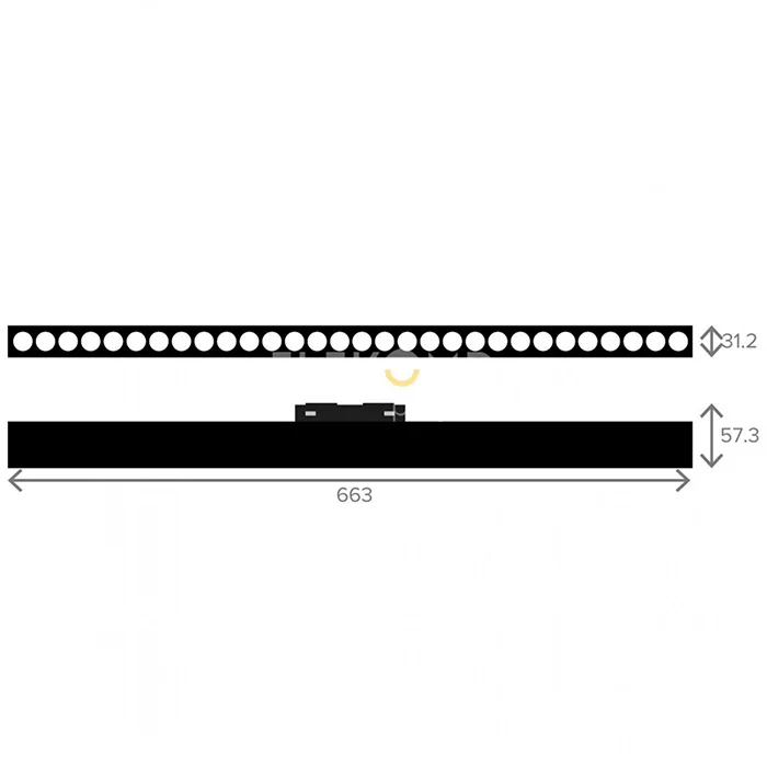 Трековый светильник 36 Elekomp Track Светильник Линия N45° 3000К 246315