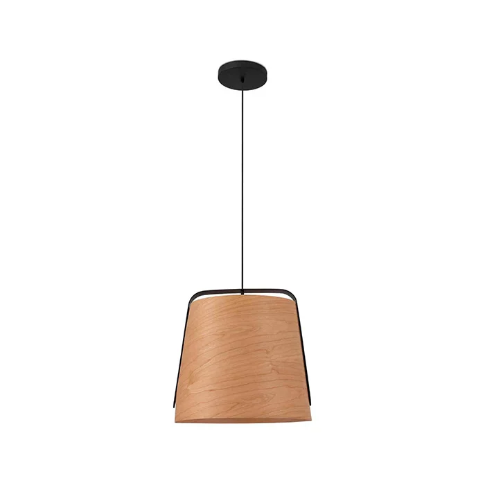 Подвесной светильник Faro 29848 STOOD Black and wood pendant lamp