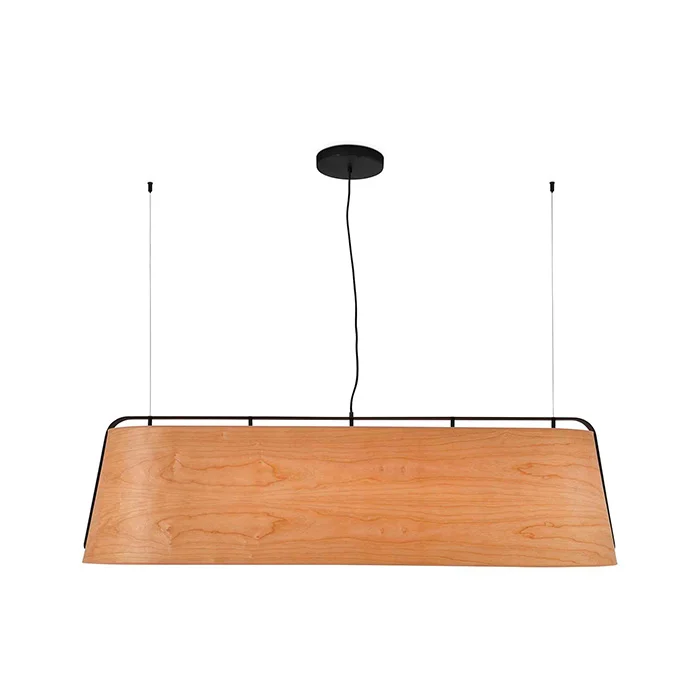 Люстра - Faro 29849 STOOD 5L Black and wood pendant lamp