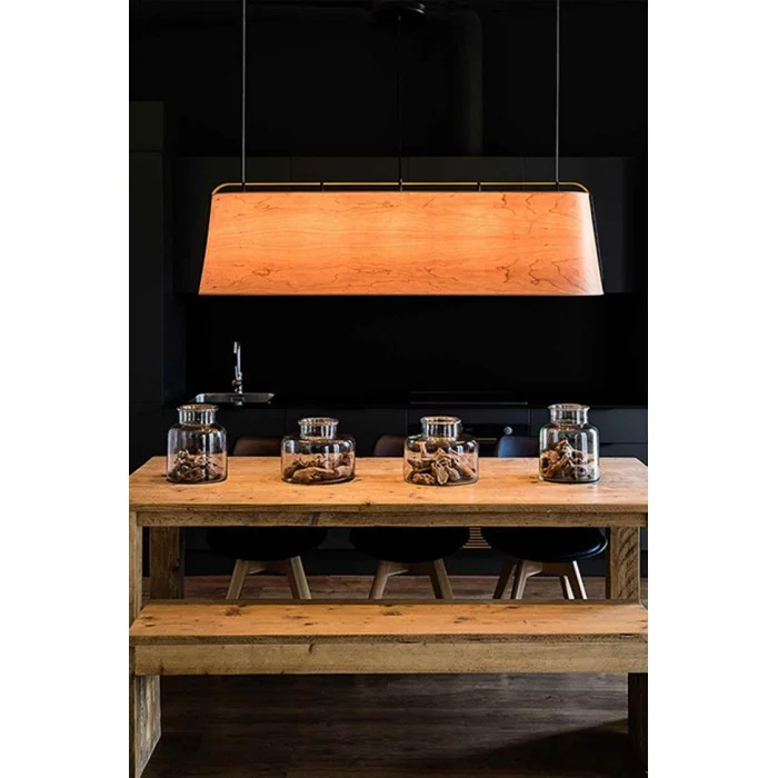 Люстра - Faro 29849 STOOD 5L Black and wood pendant lamp